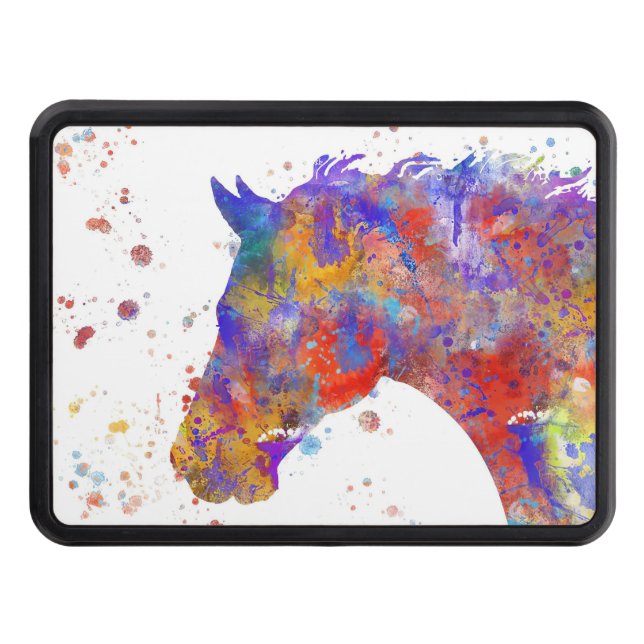 Horse Watercolor Hitch Cover (Front)