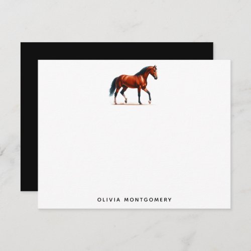 Horse Watercolor Personal Note Card