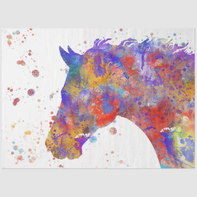 Horse Watercolor Tissue Paper (Front)