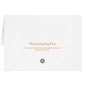 Horse wearing Hat Cards (Back Horizontal)