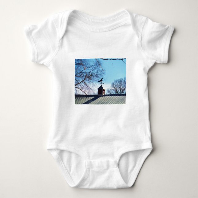 Horse Weather Vane Blue Sky Baby Bodysuit (Front)