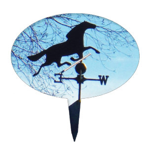 Horse Weather Vane Blue Sky Cake Topper
