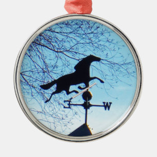 Horse Weather Vane Blue Sky Metal Ornament