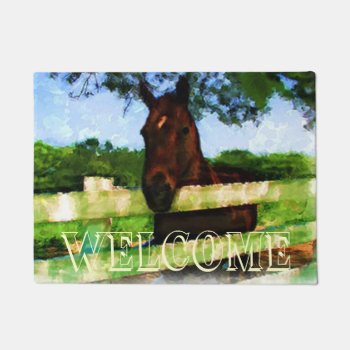 Horse Welcome Doormat by PattiJAdkins at Zazzle