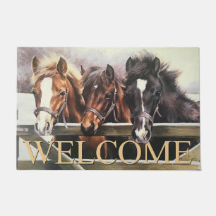 Horse Welcome Doormat, Cool Horse Lovers Rug
