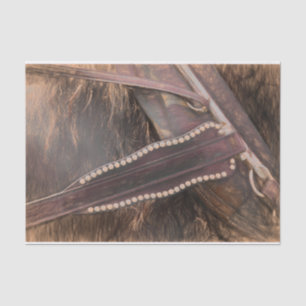 Horse Western Brown Vintage Rustic Decoupage Tissue Paper