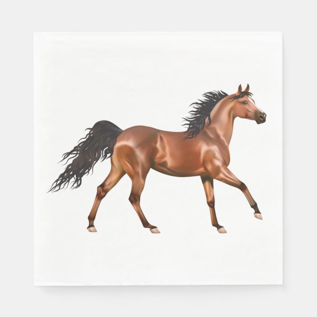 Horse Western Country Cowboy Equestrian Cowgirl Napkins (Front)