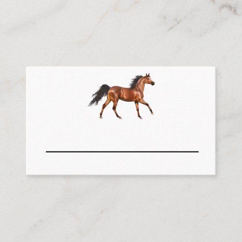 Horse Western Country Wedding Rustic Party Place Card