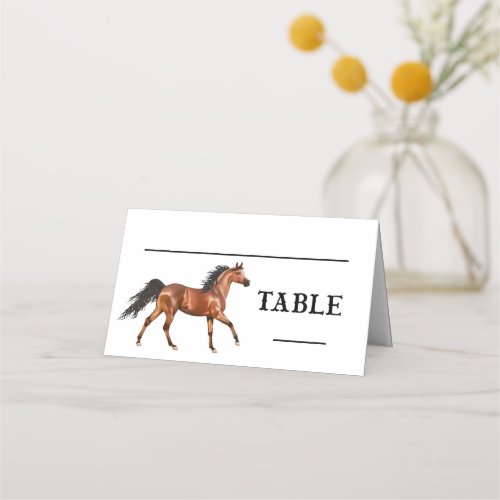Horse Western Country Wedding Rustic Party Place Card