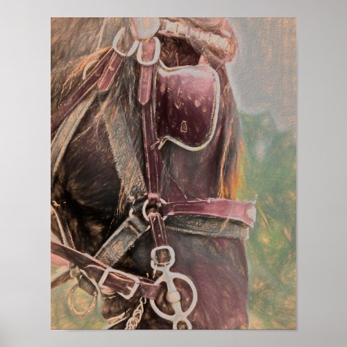 Horse Western Rustic Country Vintage Art Poster