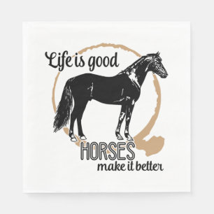 Horse Western Rustic Cowboy Equestrian Wedding Napkins
