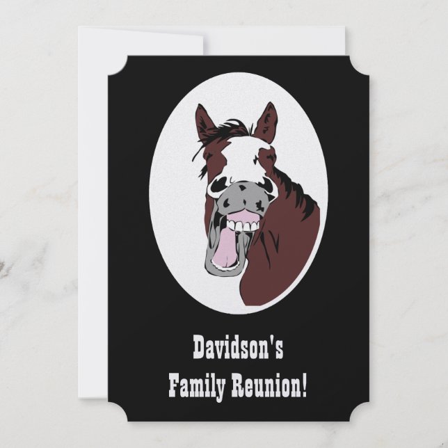 Horse Western Theme Family Reunion Custom Invite (Front)