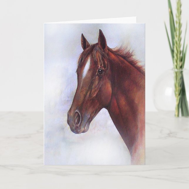 Horse whisper animal art card (Front)