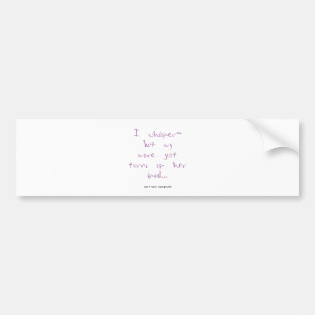 Horse Whisperer: Mare with Ipod Bumper Sticker (Front)