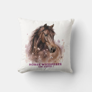 Horse Whisperer on Duty – Horse Lover & Equestrian Throw Pillow