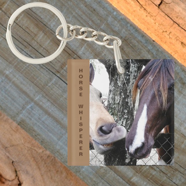 Horse Whisperer Two Horses Kissing Keychain (Creator Uploaded)