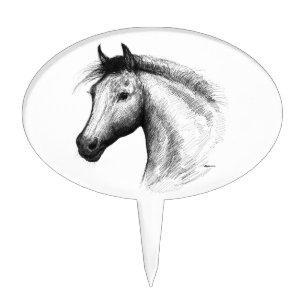 Horse: White Cake Topper