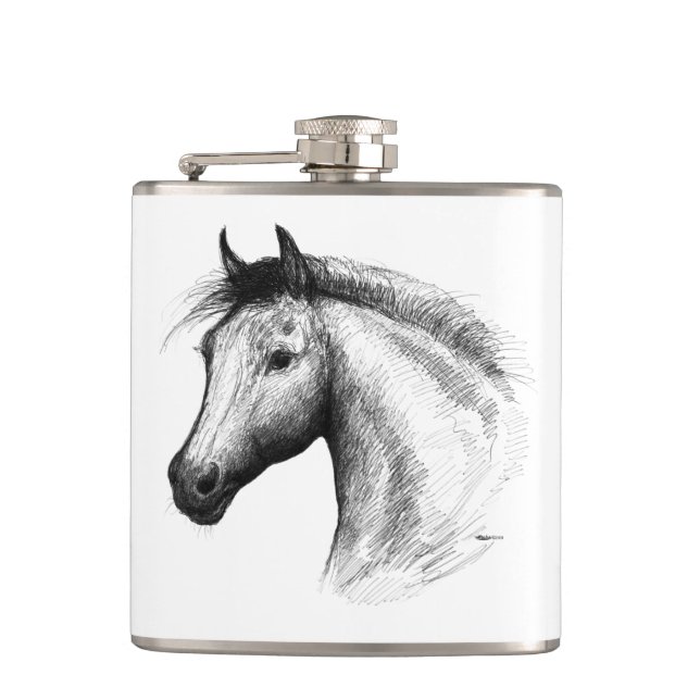 Horse:  White Flask (Front)