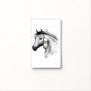 Horse: White Light Switch Cover