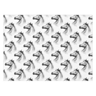 Horse: White Tablecloth