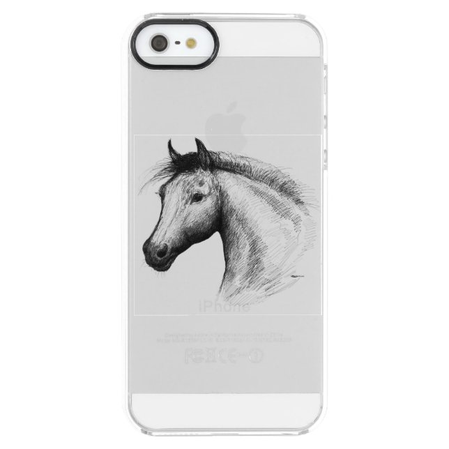Horse:  White Uncommon iPhone Case (Back)