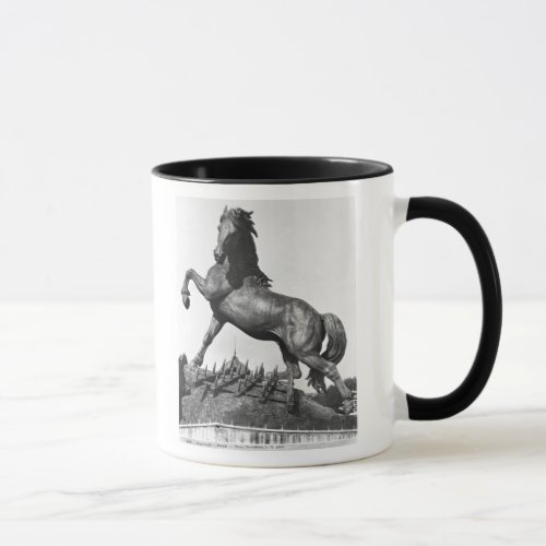 Horse with a harrow mug