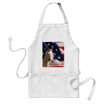 Horse With American Flag Apron by horsesense at Zazzle