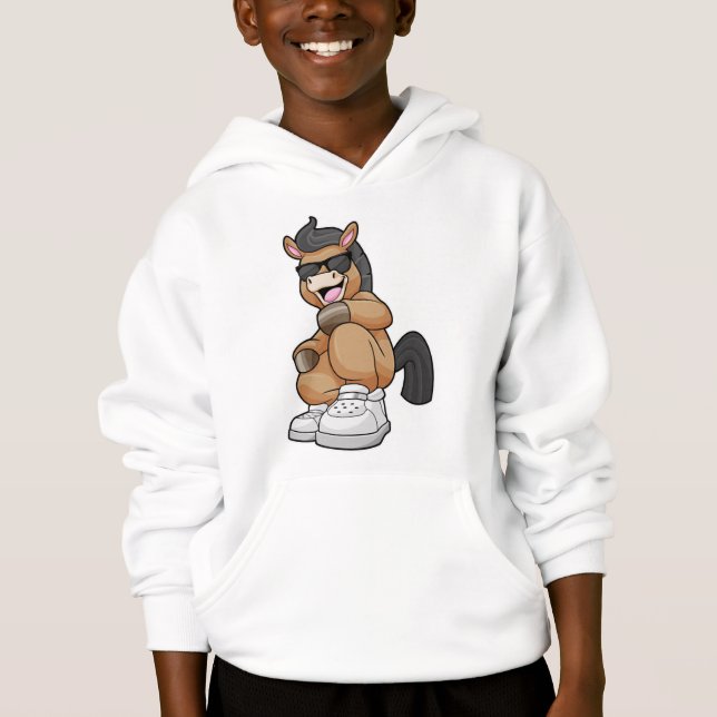 Horse with big Shoes Hoodie (Front)