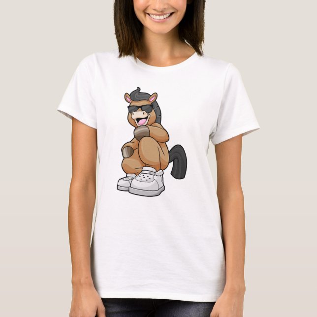 Horse with big Shoes T-Shirt (Front)