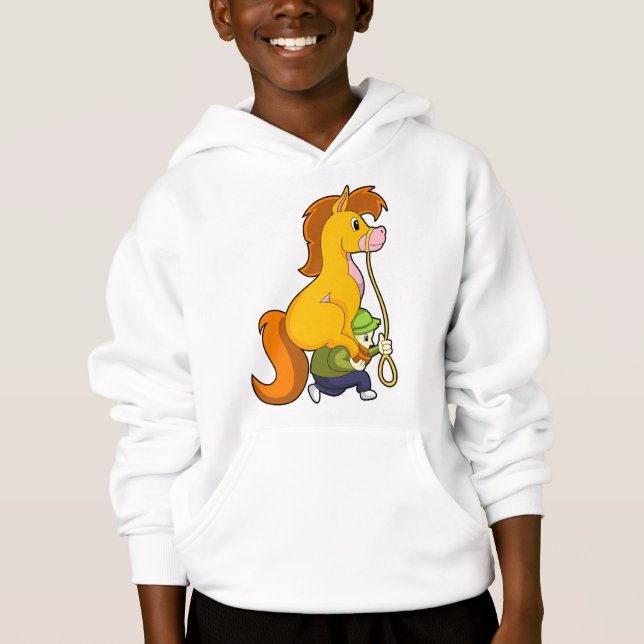 Horse with Boy.PNG Hoodie (Front)