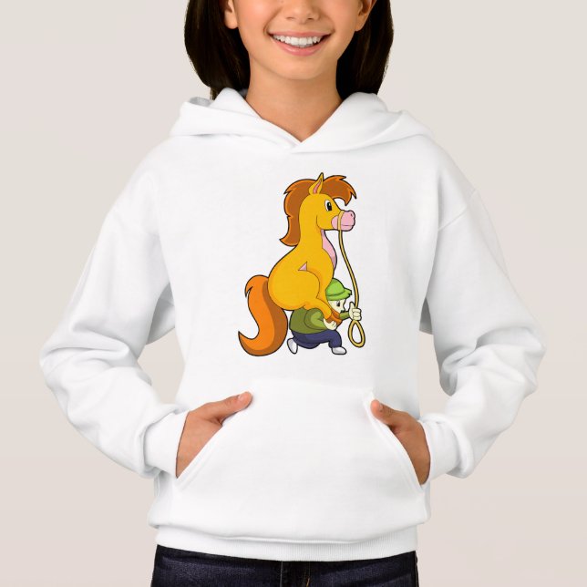 Horse with Boy.PNG Hoodie (Front)