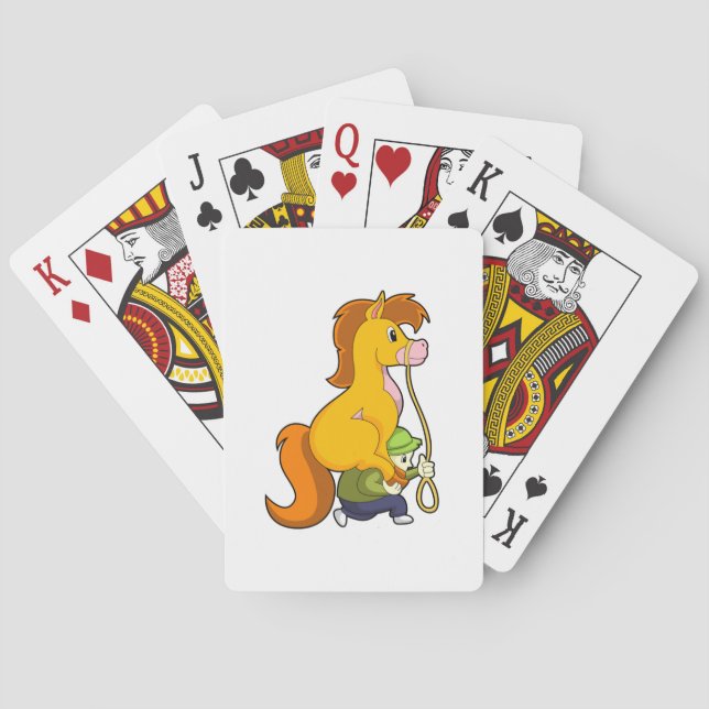 Horse with Boy.PNG Poker Cards (Back)