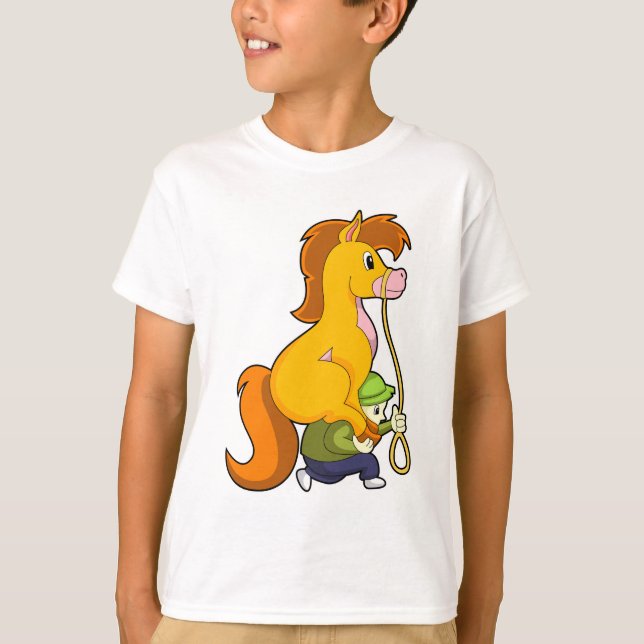Horse with Boy.PNG T-Shirt (Front)