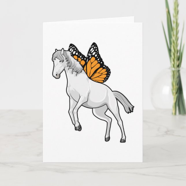 Horse with Butterfly Card (Front)