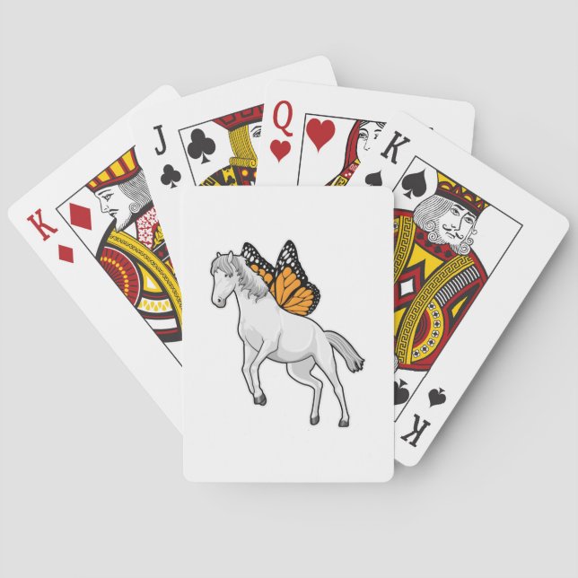 Horse with Butterfly Poker Cards (Back)