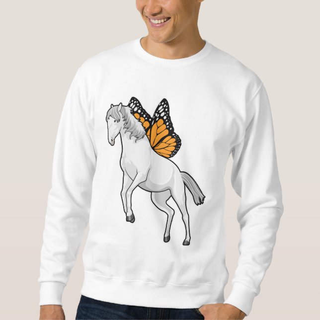 Horse with Butterfly Sweatshirt (Front)