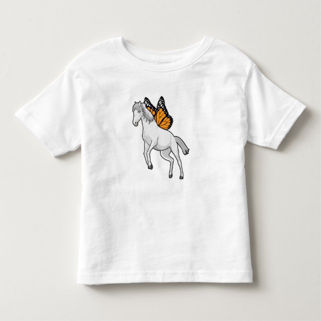Horse with Butterfly Toddler T-shirt (Front)