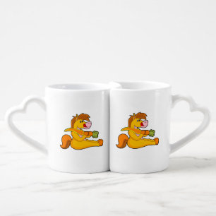 Horse with Carrot Coffee Mug Set