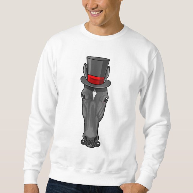 Horse with Cylinder Sweatshirt (Front)