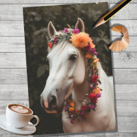 Horse with Floral Decorations 1 Decoupage Paper