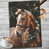 Horse with Floral Decorations 4 Decoupage Paper