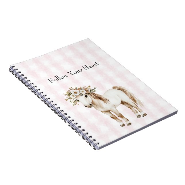 Horse with Flowers Notebook (Right Side)