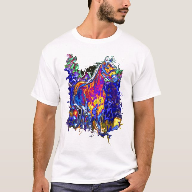 Horse with Galloping Colors T-Shirt (Front)