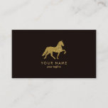 Horse with Golden Glitter | Horse Trainer Business Card