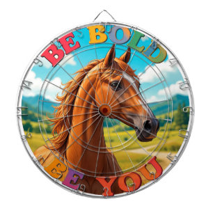 Horse with Motivational Quote Dart Board