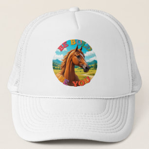Horse with Motivational Quote Trucker Hat