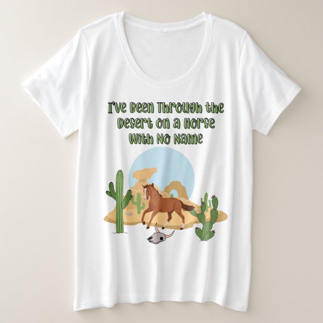 Horse With No Name Women's Plus Size T-Shirt (Design Front)