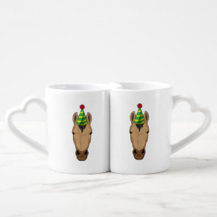 Horse with Party hat Coffee Mug Set