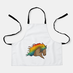 Horse with Rainbow Hairs Apron