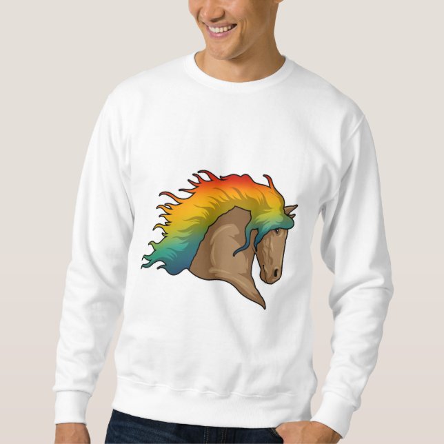 Horse with Rainbow Hairs Sweatshirt (Front)